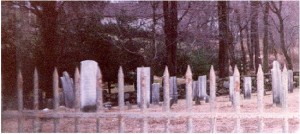 The photo I took of Mr. Peet standing by his tombstone, 1995      